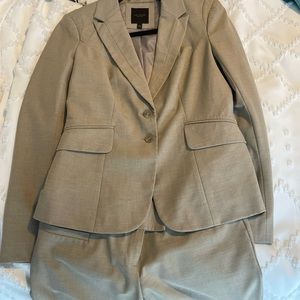 Tan women’s business suit